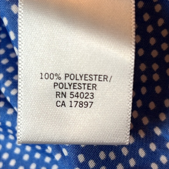 💙BANANA REPUBLIC BLUE & WHITE RUFFLE SHORT SLEEVE TOP SIZE SMALL💙 - Picture 13 of 14